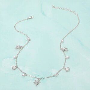 BRIONY SILVER STARFISH CHARM NECKLACE